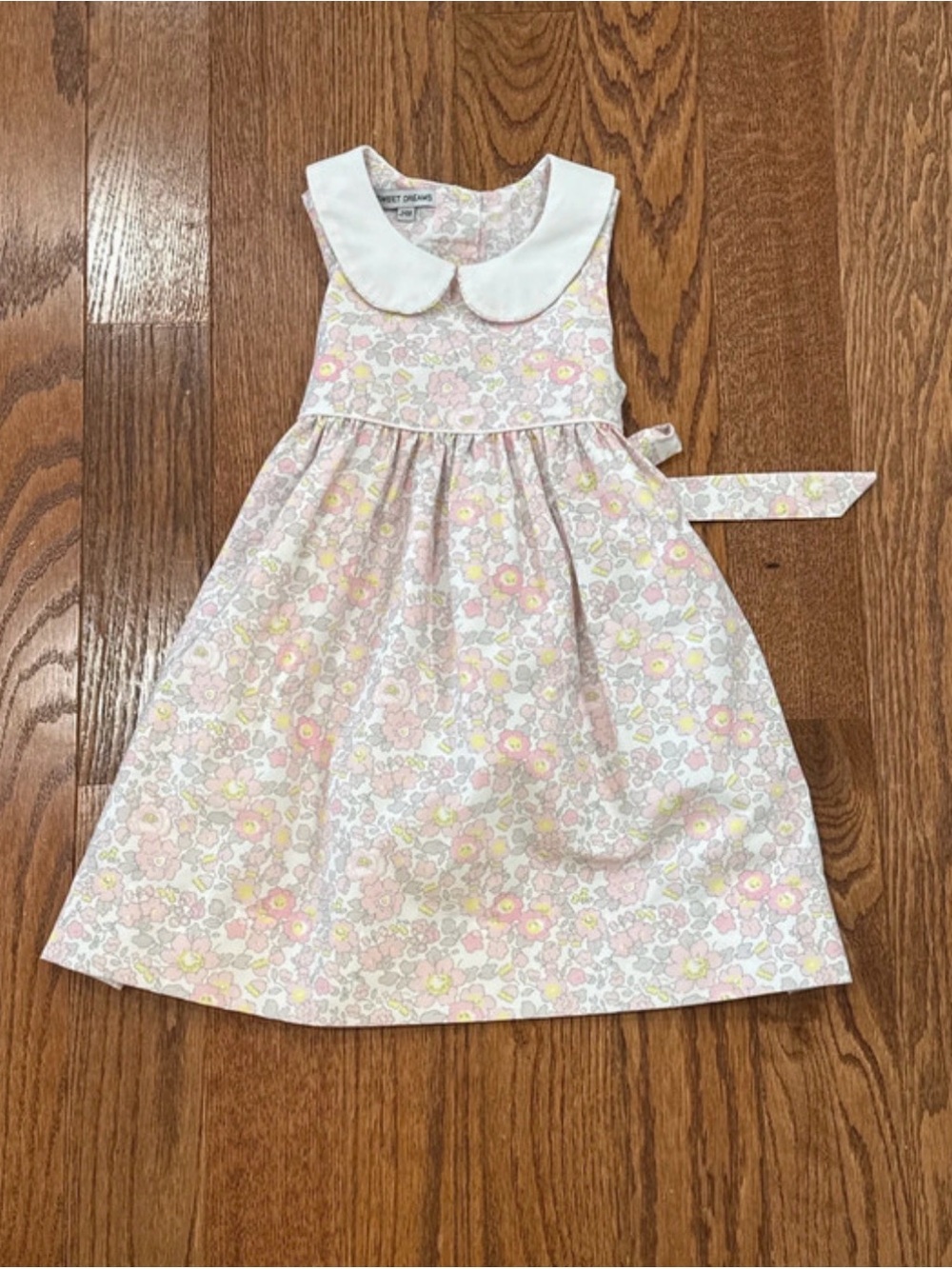 Sweet Dreams Floral Peter Pan Collar Dress - Pink, Yellow & White